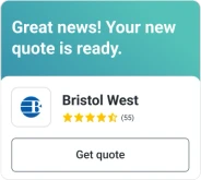 Graphic Bristol West quote is ready.